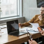 People having a meeting in a meeting room